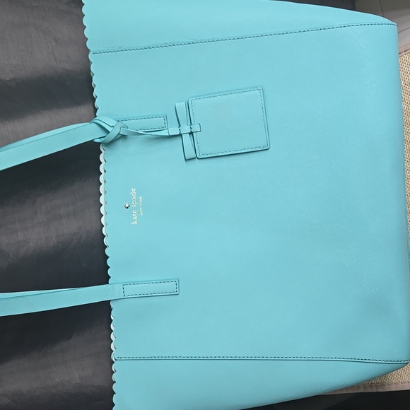 Kate Spade Light Blue Scalloped Tote - Picture 14 of 14